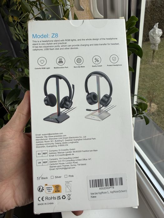 Uchwyt na słuchawki z USB New Bee NB-Z8 RGB