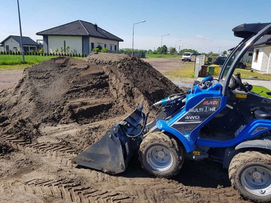 Mini ładowarka, plantowanie ziemi, wykopy liniowe, niwelacja terenu,karczowanie