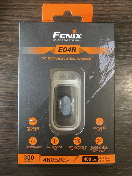 Ручний ліхтар Fenix E04R Ліхтарик-кліпса
