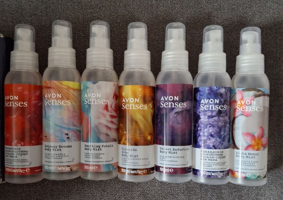 Парфумовані спреї для тіла Аvon,100 мл,в асортименті,16 видів.