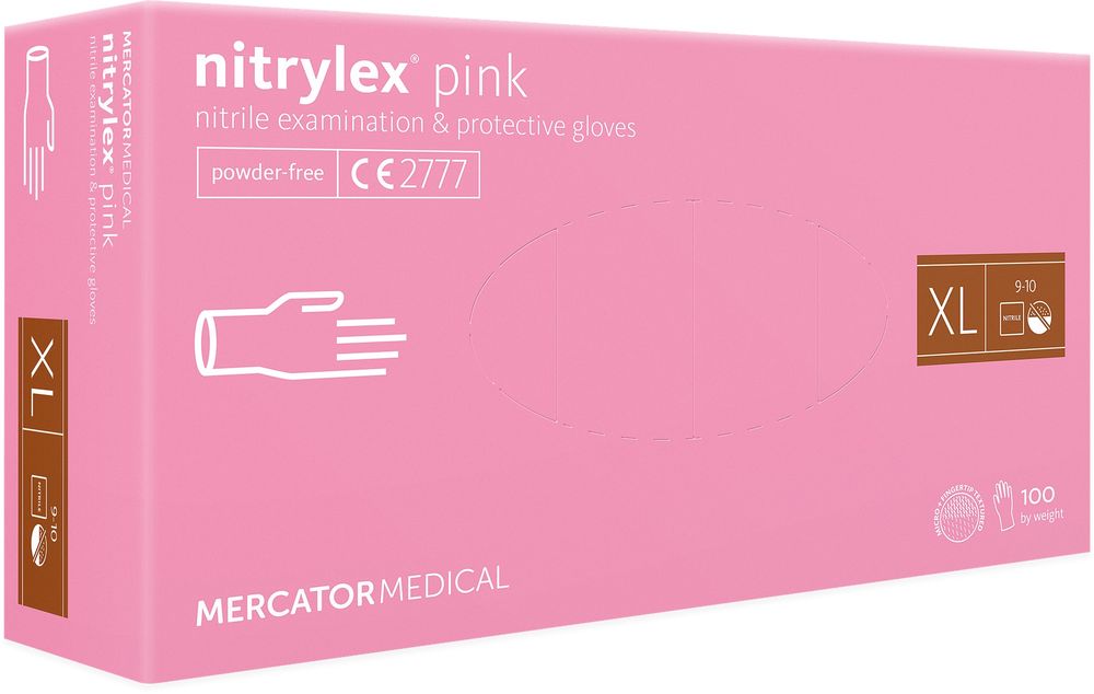 Rękawice nitrylowe 100 szt. 10-xl nitrylex pink
