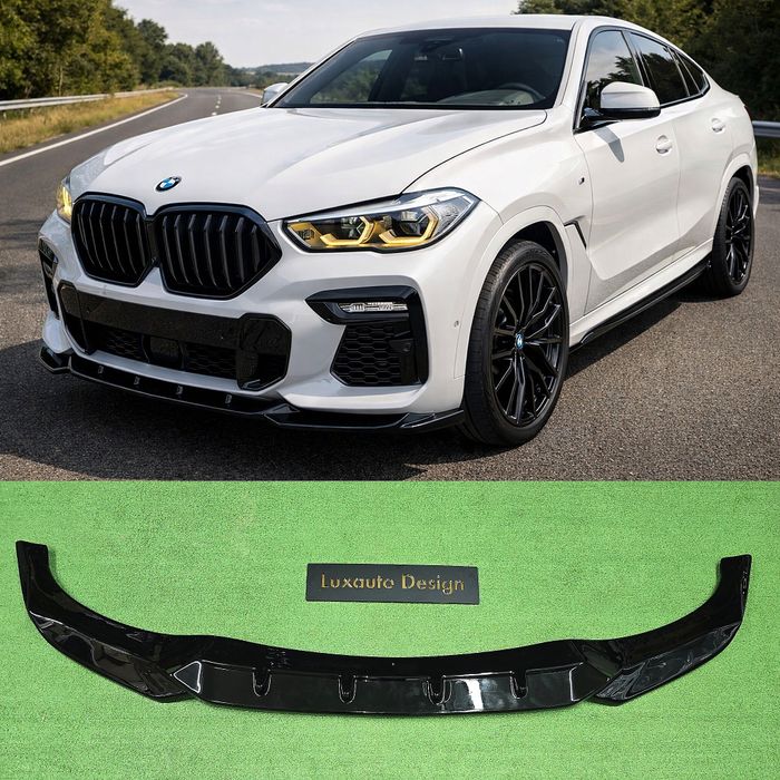 Губа переднего бампера для BMW X6 G06 комплект обвеса тюнинг сплиттер