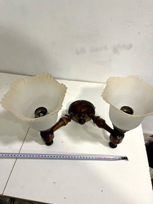 Kinkiet drewniany podwójny – styl klasyczny