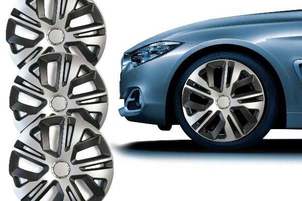 Kołpaki 16'' czarno-srebrne