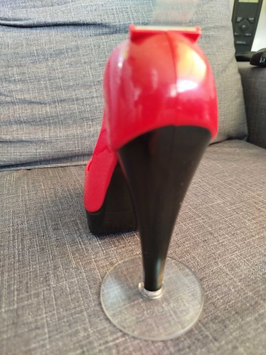 Dispensador de fita cola, fita adesiva, Scoteh, sapato vermelho