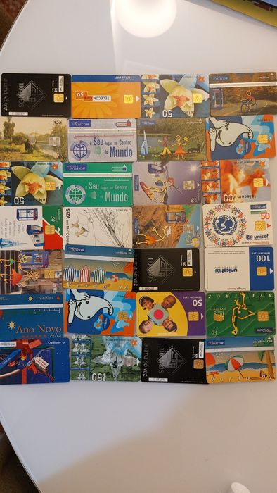 Cartões telefónicos década de 90