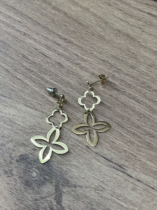 Kolczyki wiszące pozlacane