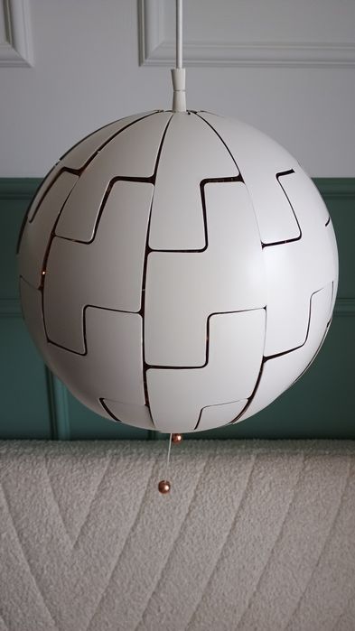 Lampa wisząca IKEA PS 2014 biało miedziana, świetny stan