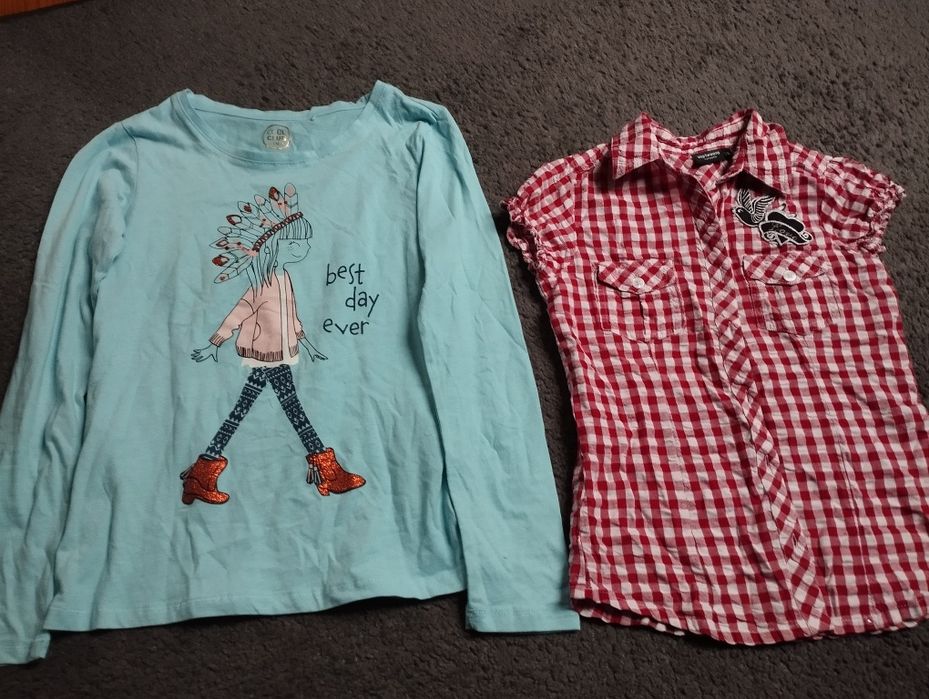 Bluzki dziewczęce rozm 146/152 zestaw 4 szt