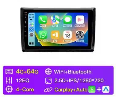 Rádio 9" VW Beetle A5 de 2011-19 Android Auto Carplay GPS 4/64GB NOVO