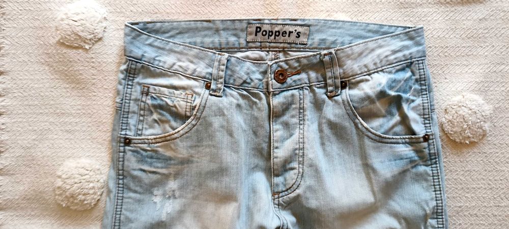 Popper's jeansowe spodenki męskie bermudy rozm. 30 pas 80cm