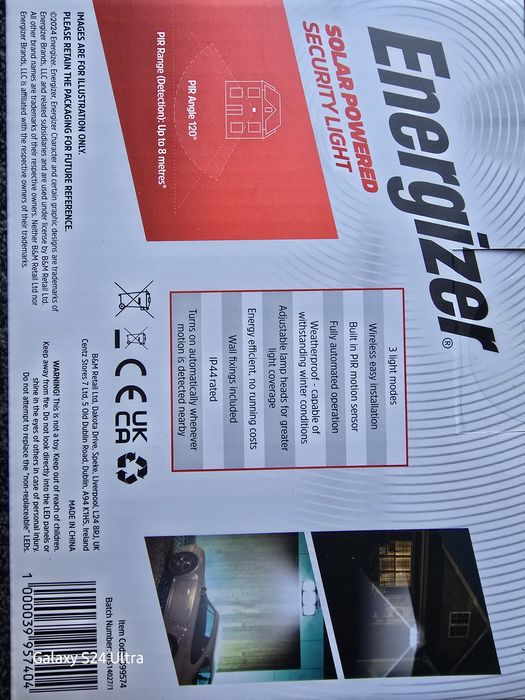 Lampa solarna LED Energizer zewnętrzna