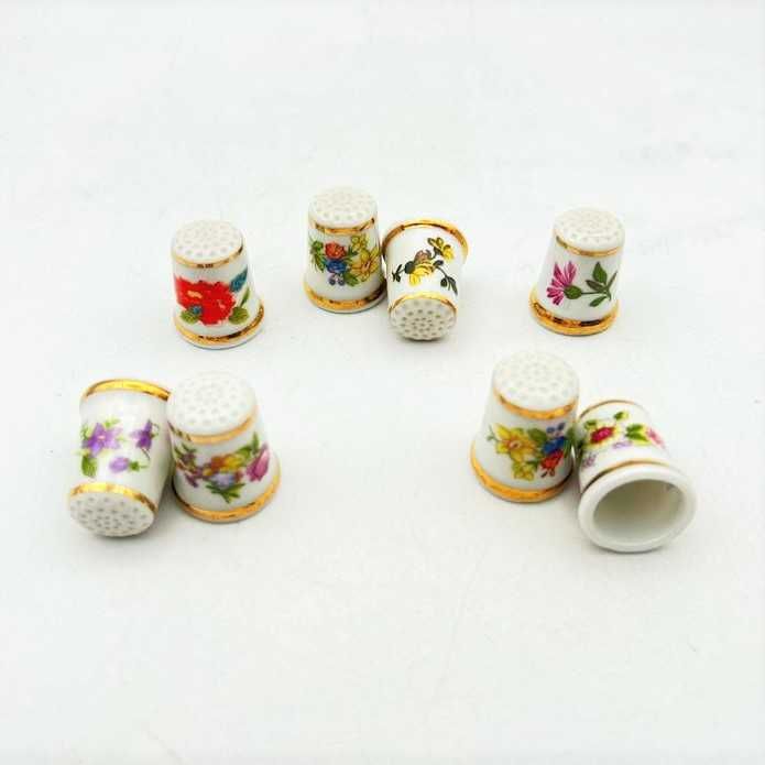 Dedais Antigos em Porcelana com Motivos Florais