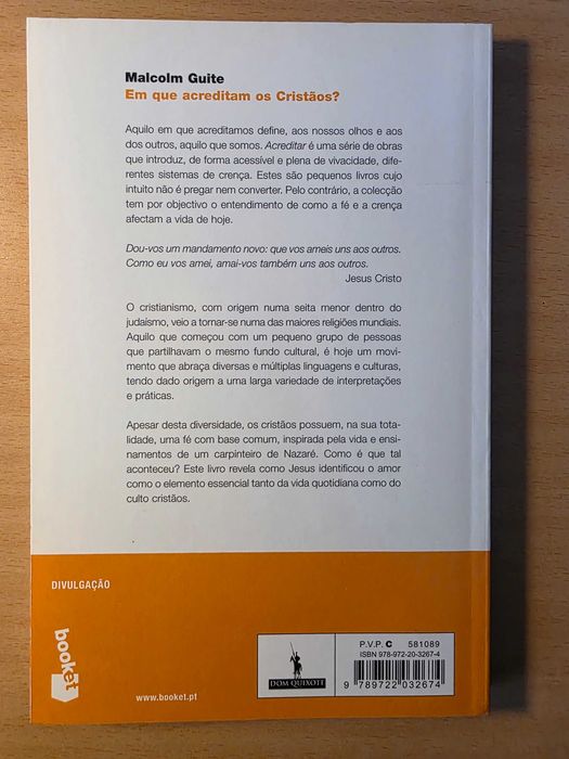 Livro "Em que Acreditam os Cristãos?" de Malcolm Guite