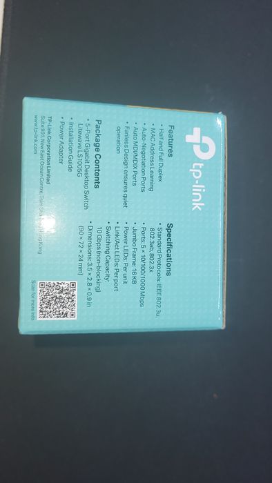 TP-Link switch 1Gb 5portas LS1005G