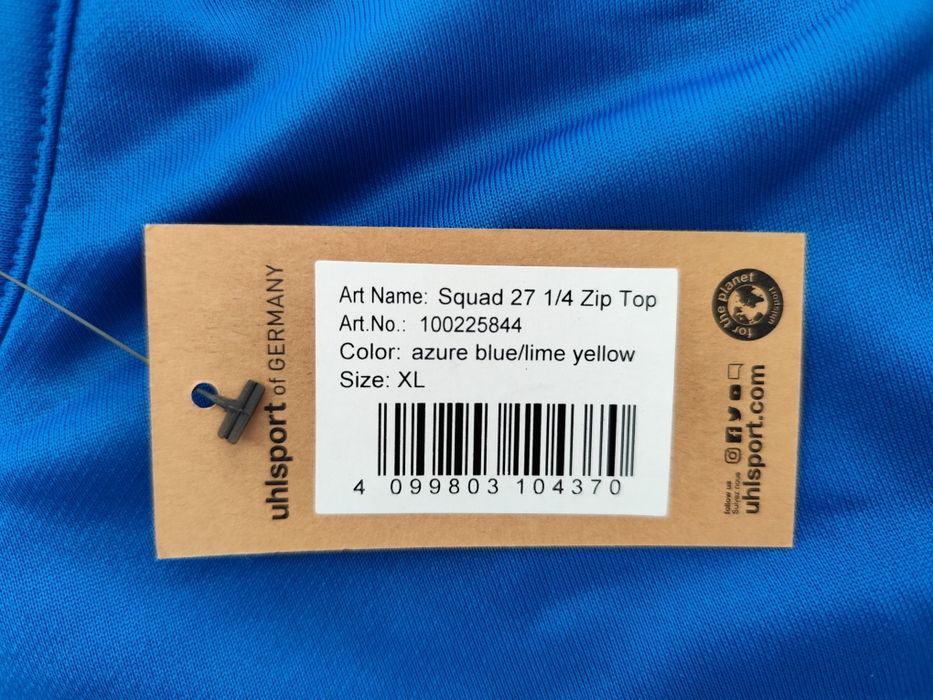 Bluza sportowa Uhlsport Squad 27 1/4 ZIP Top niebieska trening nowa XL