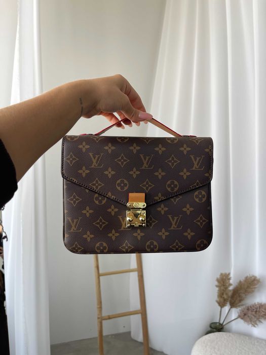 Женская сумка Louis Vuitton Pochette Metis коричневый Луи Виттон