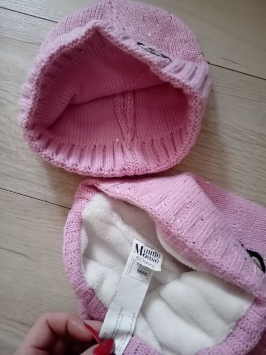 Czapka + Komin różowy