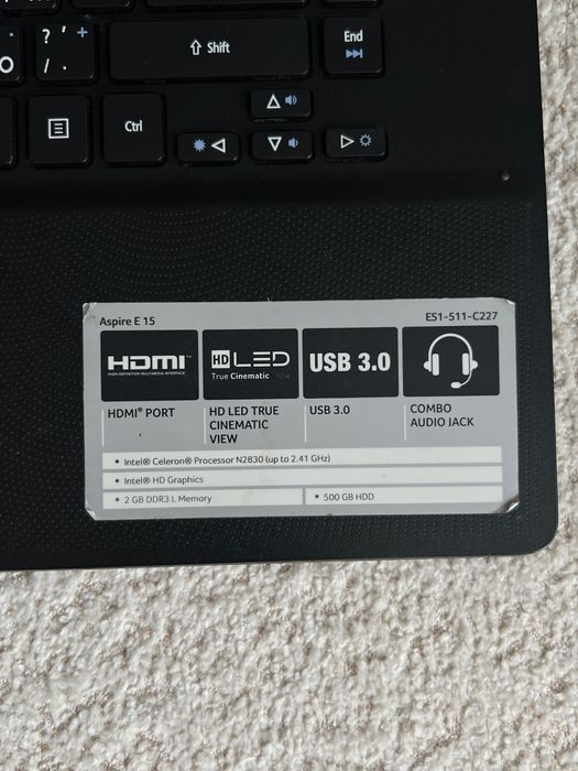 Acer aspire e 15 ES 1 511 c227