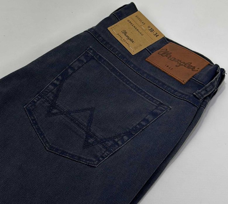 Spodnie męskie Wrangler Greensboro Navy Washed W30 L34