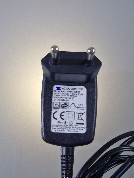 Zasilacz Sieciowy AC/DC Adapter 4.5V 150mA