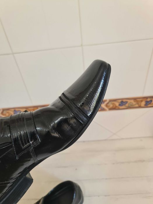 Sapatos Clássicos Formais Italianos Pretos Black Classic Italian Shoes