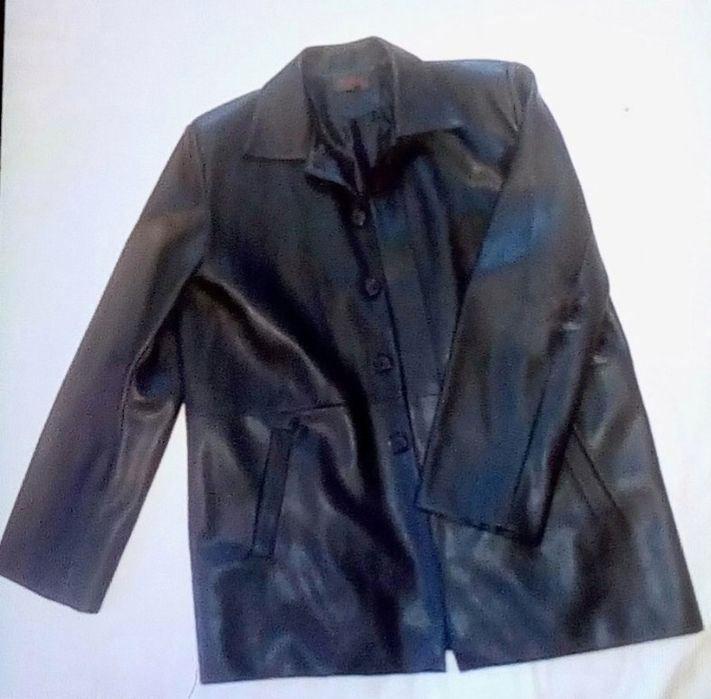 Мужская кожаная куртка пиджак чоловіча куртка піджак