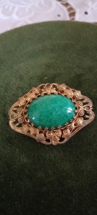 Piękna stara broszka lata40- 50 art deco