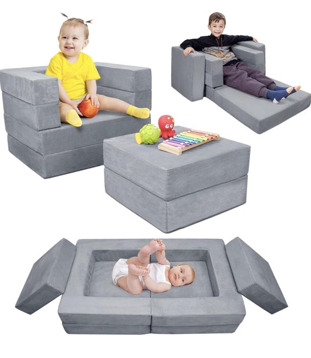 Nowa BABYNEST sofa dla dzieci 3w1, łóżko dla niemowlaka,