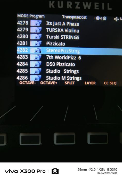 Kurzweil sample PC4 i nowe wersje K2XXX
