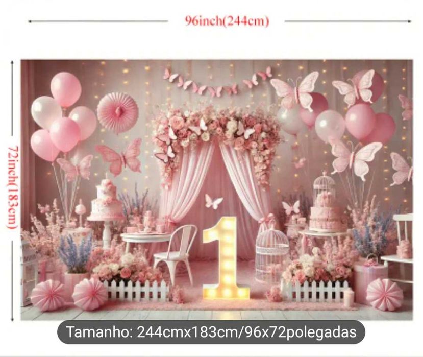 Fundos tecido 1⁰ aniversário