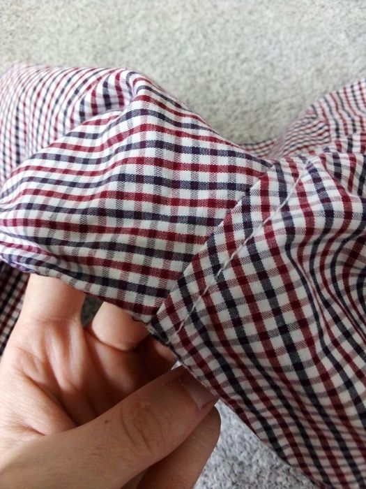 Męska koszula w krateczkę łaty na łokciach House roz. L regular fit