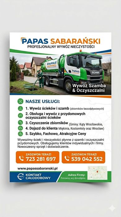 Wywóz szamba ścieków