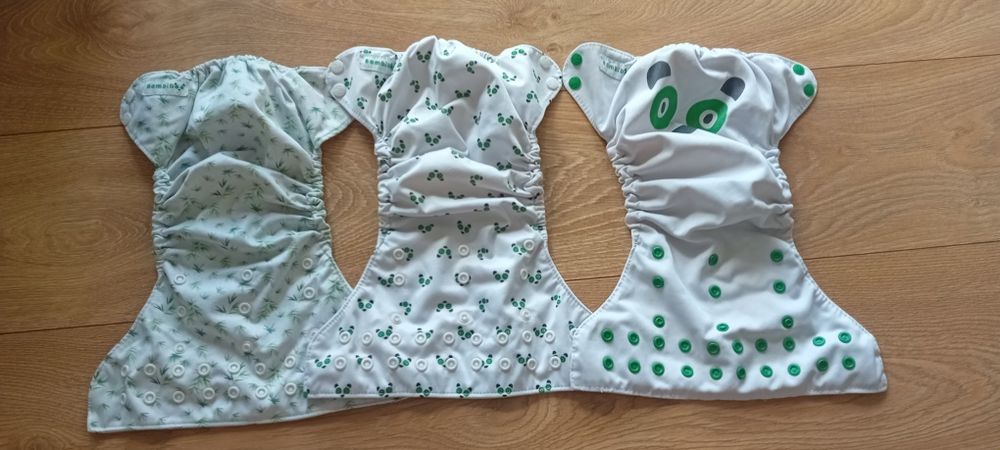 Zestaw 21 pieluch wielorazowych + 35 wkładów, bibułki - Bambiboo