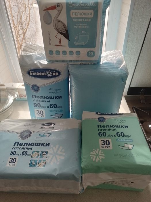 Пелюшки одноразові 60×60