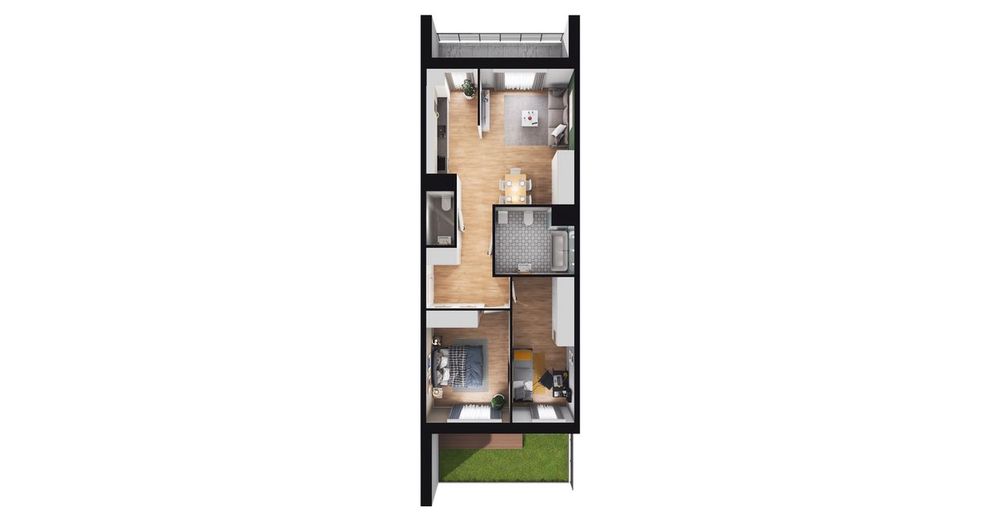 3-pokojowe mieszkanie 62 m² + ogródek - Widok 3