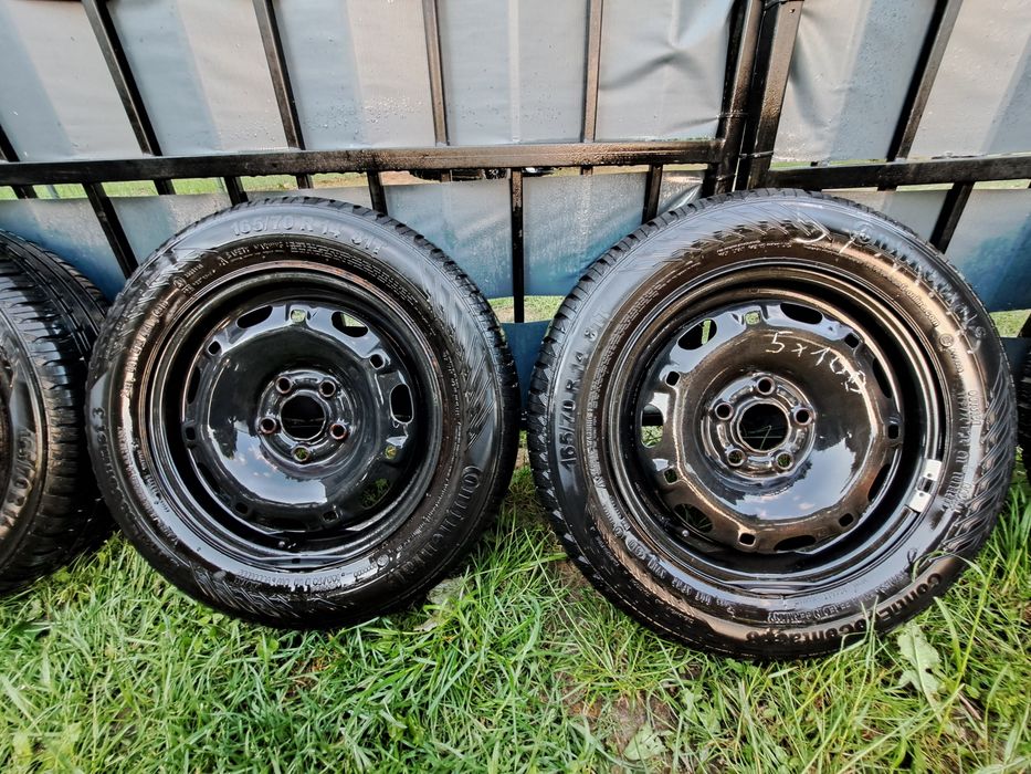Koła 14"70 165  5x100  Polo Golf IV Opony Continental Letnie Lato