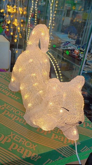 Lampka Kotek podświetlony  do ogrodu led