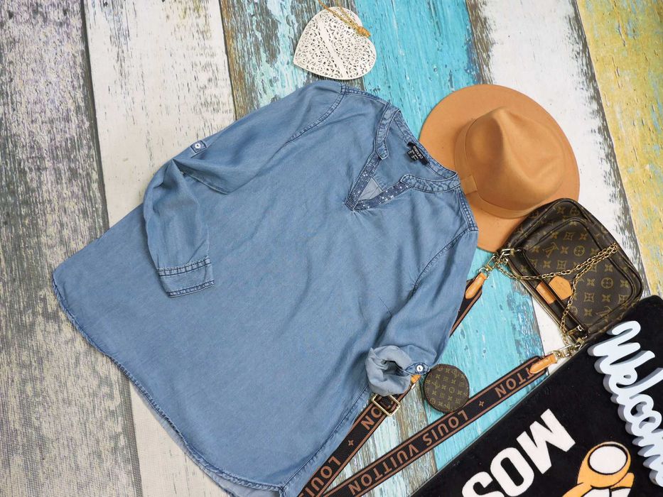 Esmara bluzka lyocell serek cekin roll up 40