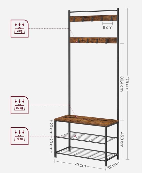Półka, wieszak, darmowa wysyłka