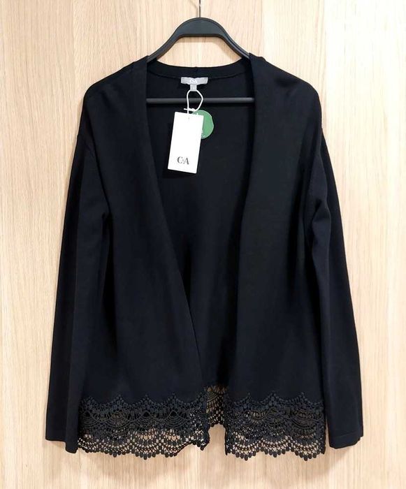 Kardigan S 36 Sweter czarny C&A Nowy z metką