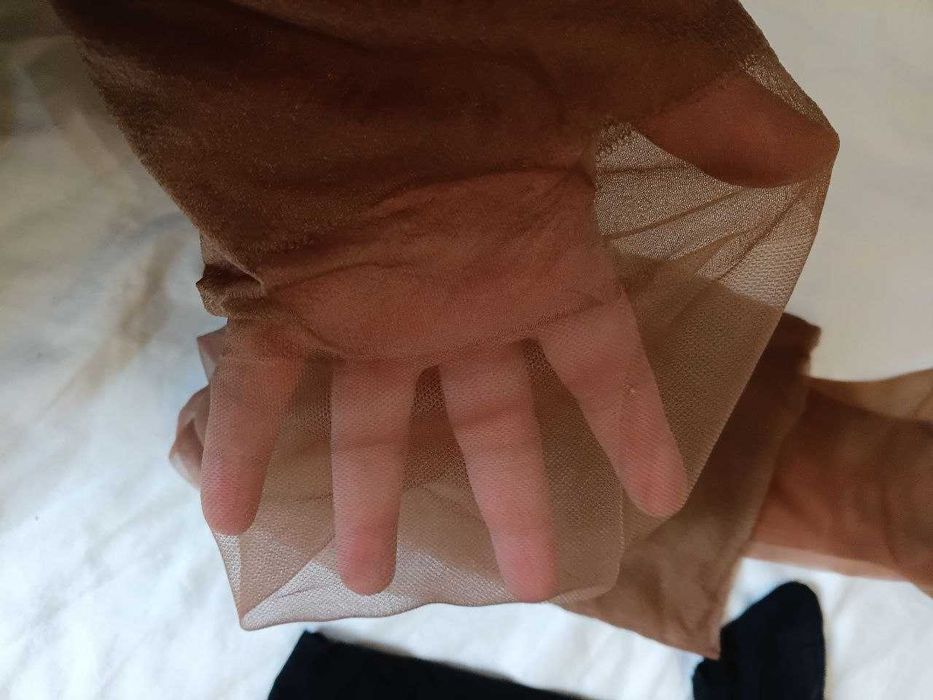 Нейлоновые винтажные чулки с полоской размер 4/5