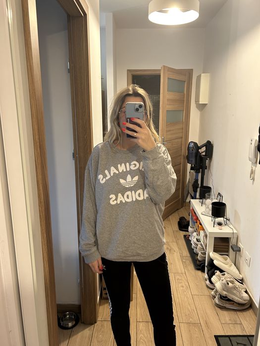 Bluza Adidas originals oversize M szara
