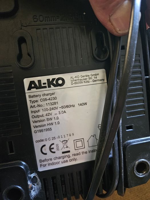 Ładowarka 42v Alko akumulator 40v