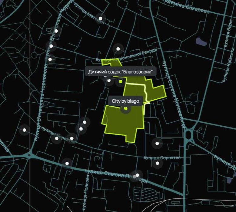 Однокімнатна квартира в новому ЖК City by Blago по вул. Нац. Гвардії.