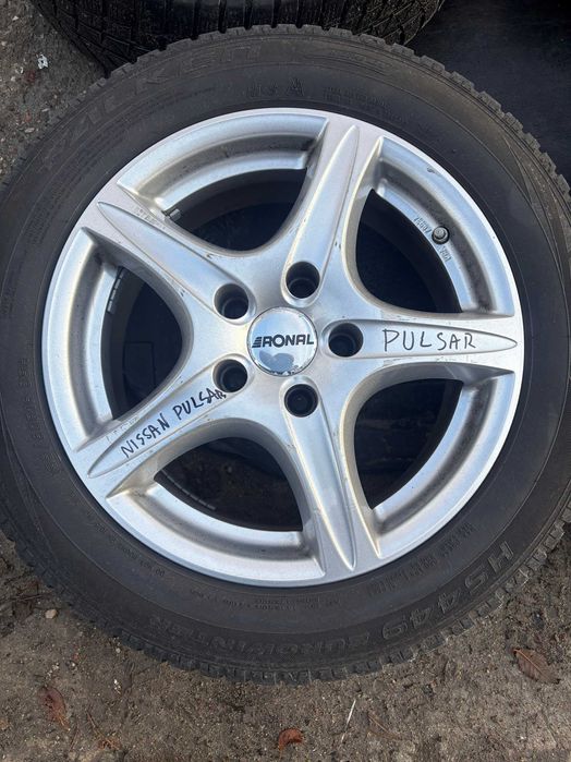 4x Koła Aluminiowe NISSAN PULSAR 5x114,3 ET40 opony ZIMOWE 195/60R16