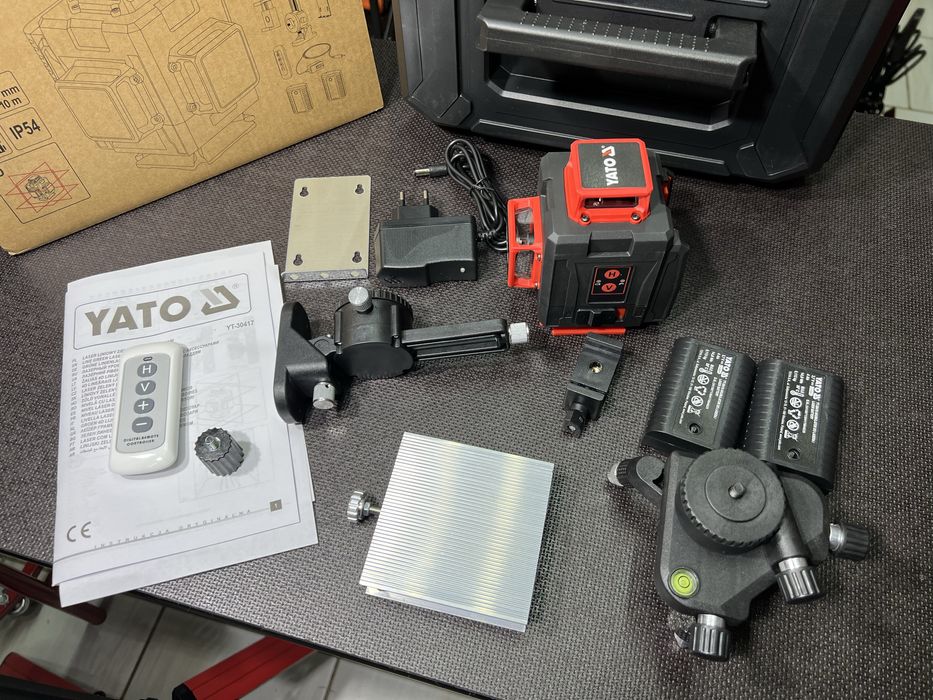 Лазерный уровень 4D YATO YT-30417 Зеленый луч