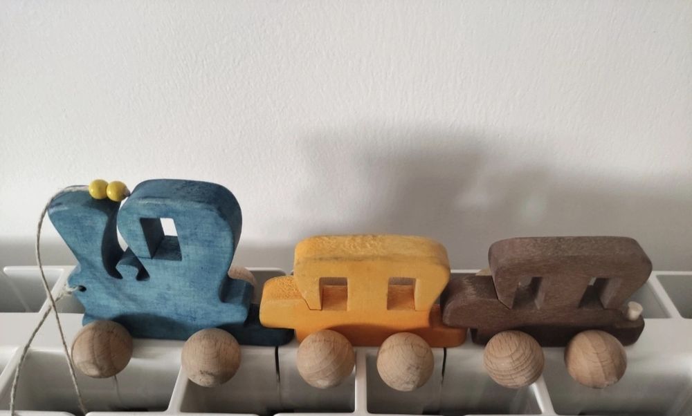 Comboio de Madeira colorido