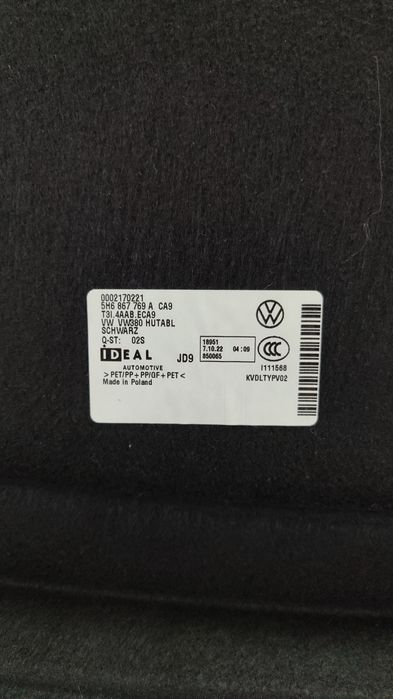 Półka Bagażnika VW Golf VIII