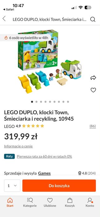 Lego duplo w pojemnikach LEGO